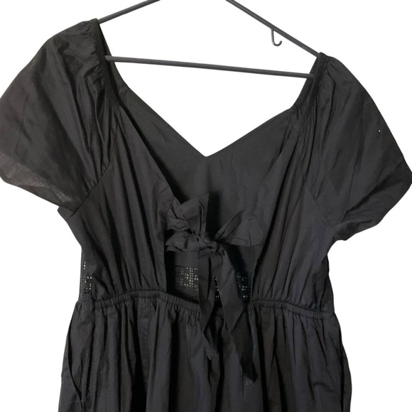 Torrid Black Sweetheart Neck Flutter Sleeve Midi Dress - Picture 7 of 11